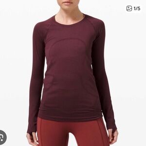 lululemon athletica Swiftly Tech Long Sleeve Top - Plum Heather
